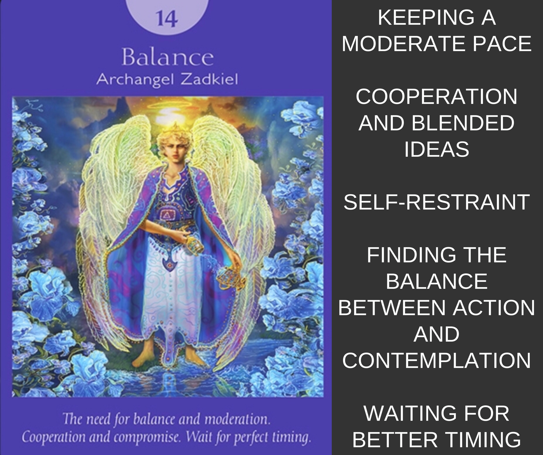 Balance Angel Tarot Card Archangel Zadkiel