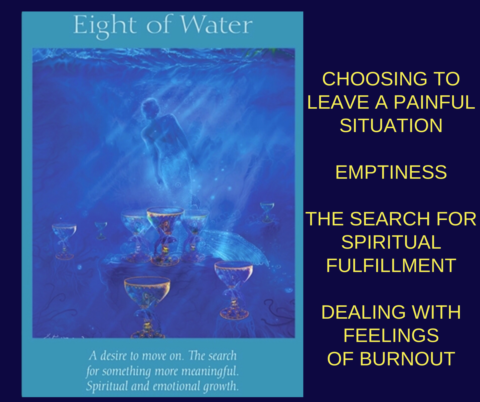 Eight of Water Angel Tarot Card
