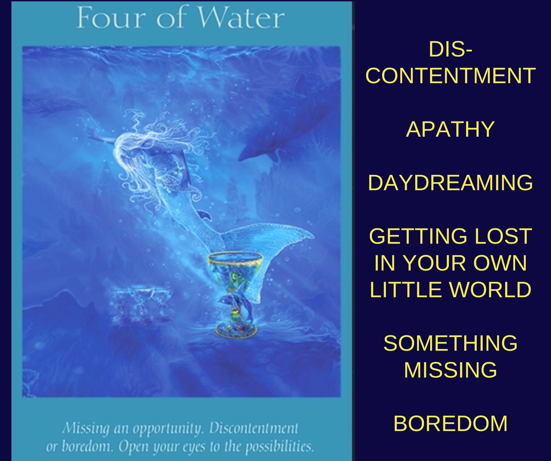 Four of Water Angel Tarot Card