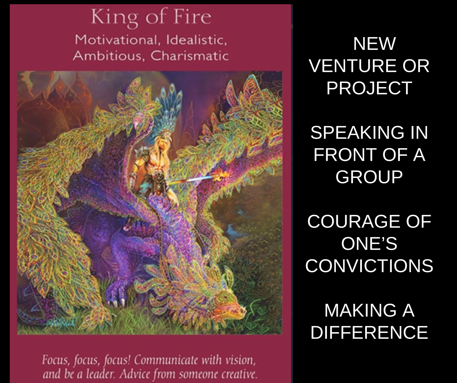 King of Fire Angel Tarot Card