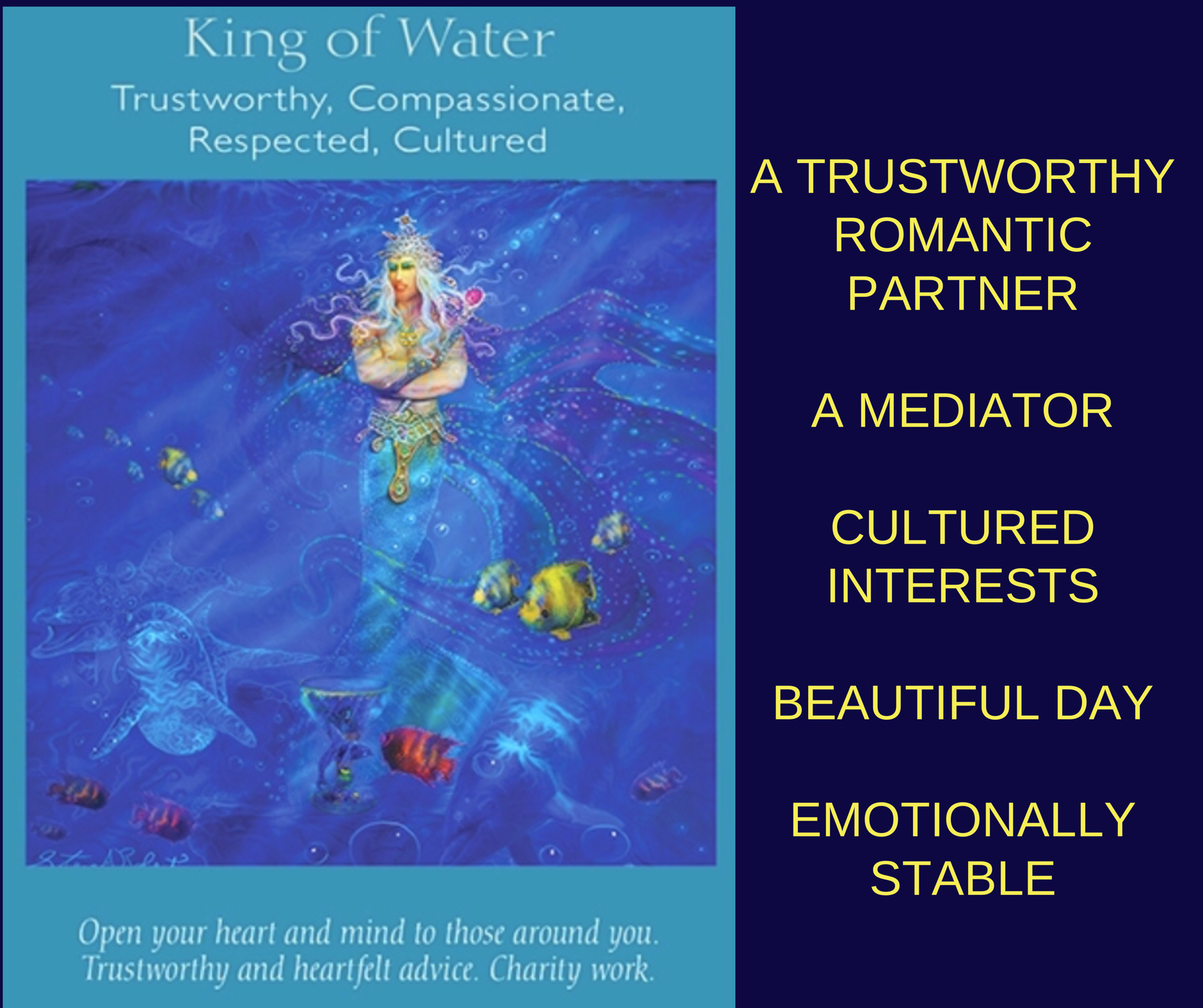 KING of Water Angel Tarot Card