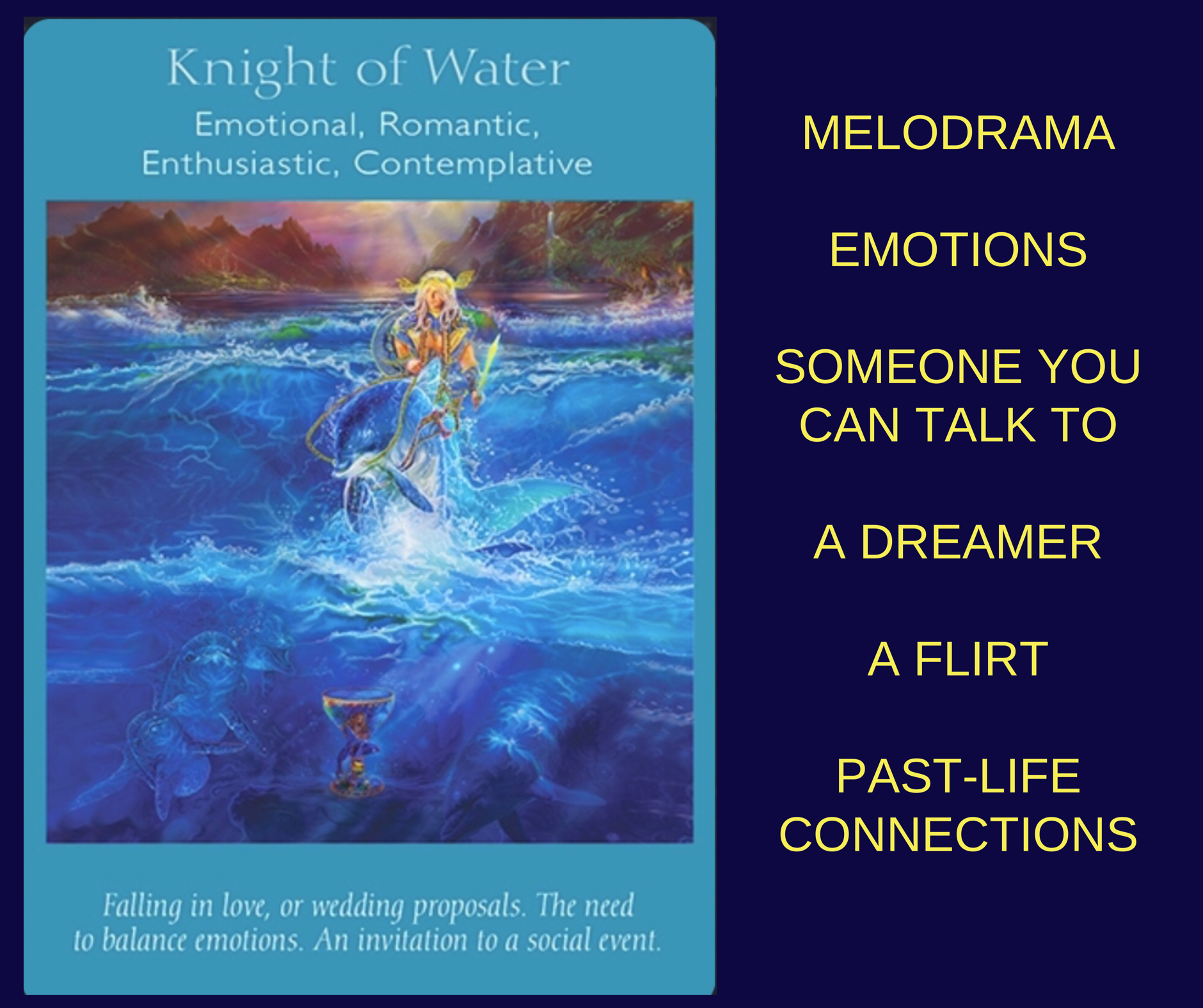 Knight of Water Angel Tarot Card
