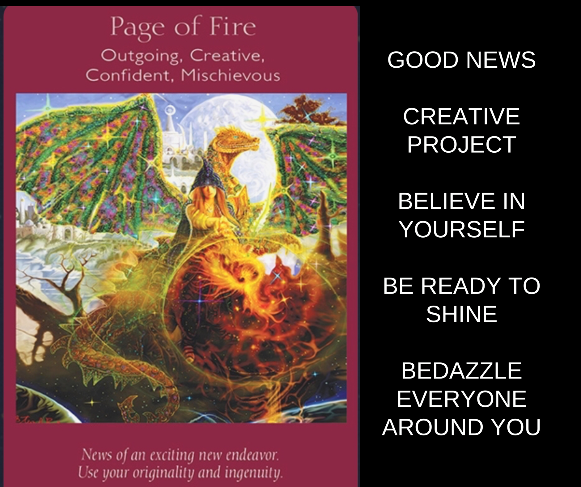 Page of Fire Angel Tarot Card