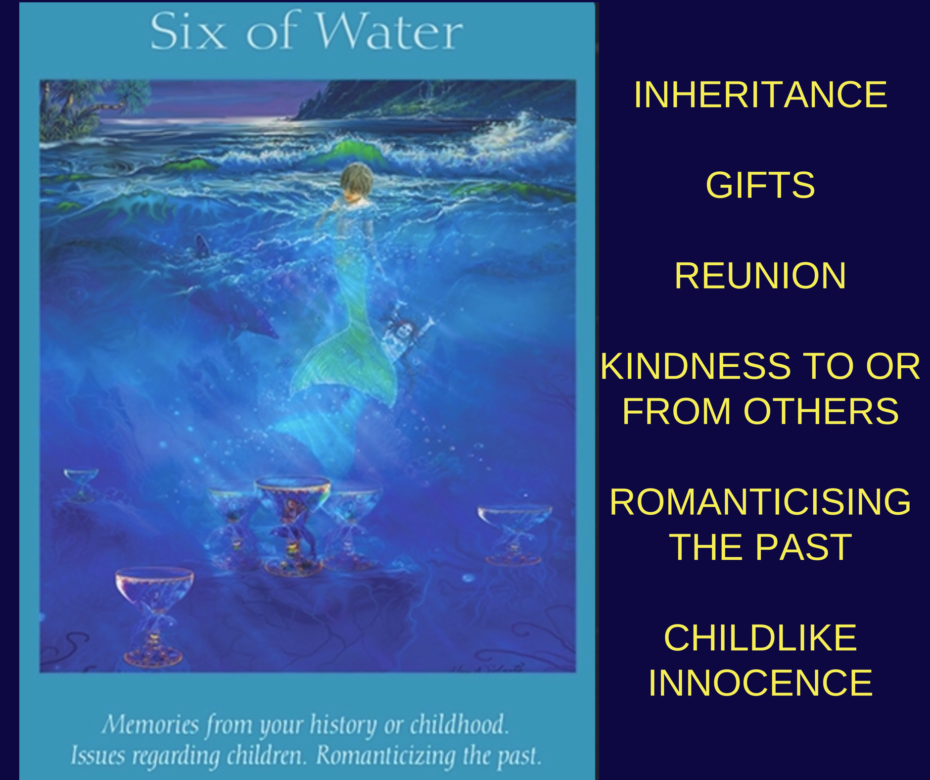 Six of Water Angel Tarot Card