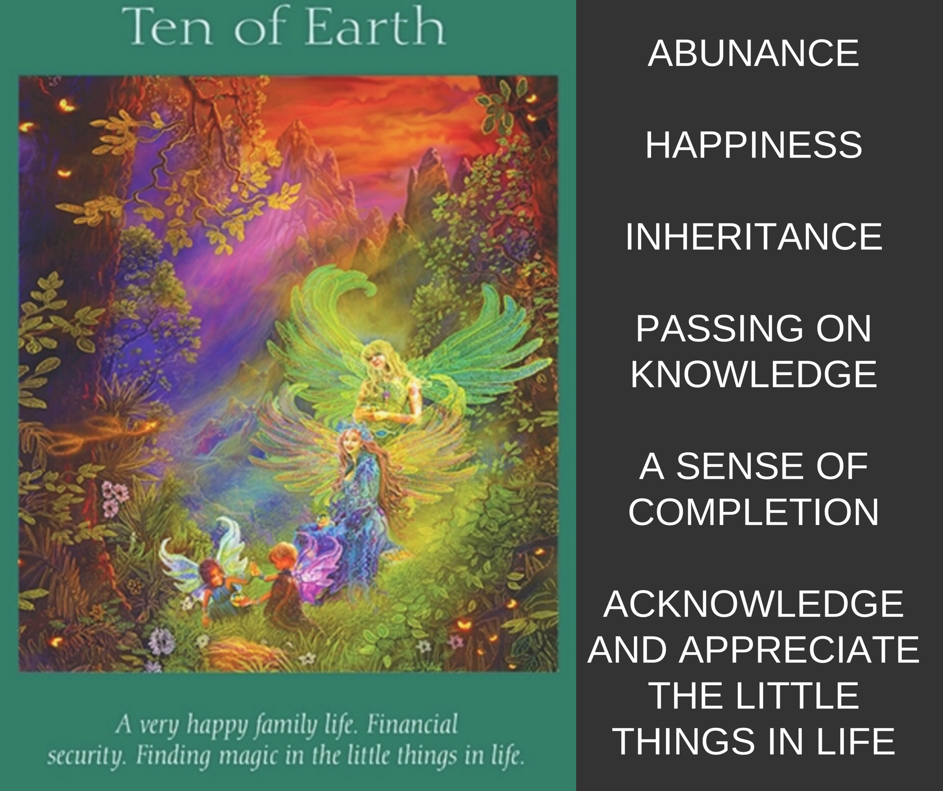 Ten of Earth - Angel Tarot Card